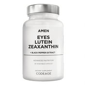 Amen Eyes Lutein Zeaxanthin, Red Beet Root, Black Pepper, Macular Health Vitamins Formula, 90 ct