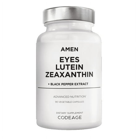 Amen Eyes Lutein Zeaxanthin, Red Beet Root, Black Pepper, Macular Health Vitamins Formula, 90 ct