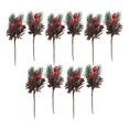thumbnail image 2 of Billuyoard 10 unids/set de tallos de bayas rojas compactos y ligeros para decoraciones navideñas portátiles, ramas de pino Kits de decoración para fiestas Tipo 1, 2 of 6
