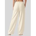 thumbnail image 2 of Pantalones de trabajo Willit de pierna ancha y cintura alta para mujer, color blanco roto, 2 of 5