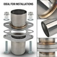 thumbnail image 5 of Exhaust Flange Repair Pipe Kit w/Gasket & Bolts for Quick Fix 2.5'' Inch OD 2 Bolts T304 Stainless Steel Universal Flange Replacement Kit, 5 of 7