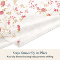 thumbnail image 6 of ComfiTime Vinyl Tablecloth - 54 x 54 Wipeable Plastic Table Cover, Flannel-Backed, Waterproof, Easy-Clean, Vintage Rose, 6 of 10