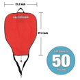 thumbnail image 2 of Scuba Diving Nylon Lift Bag,high Visibility Buoyancy Bag With Bottom,salvage Bag Float Buoy(red), 2 of 5