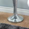 thumbnail image 6 of DecMode 14" x 36" Silver Glass Mosaic Mirrored Turned Floor Pedestal Table, 1-Piece, 6 of 12
