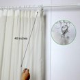 thumbnail image 4 of Barras de cortina blancas con varilla de metal a presión para ojales de 1/2 pulgada de ancho aluminio blanco 40 pulgadas, 4 of 5