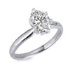 1 Carat Oval Diamond Solitaire Ring in 14kt White Gold -IGI Certified