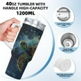 thumbnail image 3 of Sikiie Surfing Turtle Insulated Stainless Water Bottle Lid Travel Mug Cup Insulated Tumblers Cup 40oz Ice Bully With Handle, 3 of 8