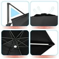 thumbnail image 5 of FLAME&SHADE 11.5*9FT Rectangular Cantilever LED Umbrella For Your Outdoor Space – Solution-Dyed Fabric, Aluminum Frame, and Innovative 360° Rotation System,Black, 5 of 7