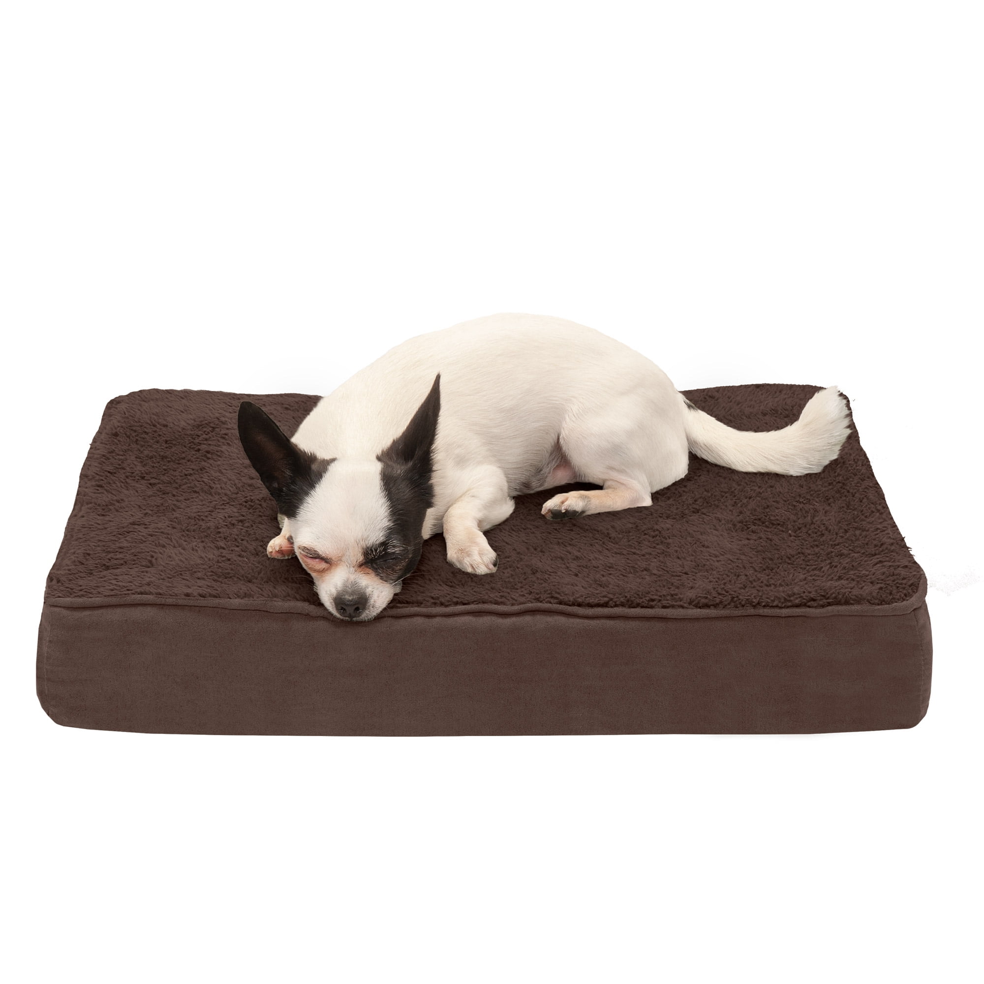 FurHaven Pet Dog Bed Deluxe Cooling Gel Memory Foam Orthopedic Terry & Suede Mattress Pet Bed