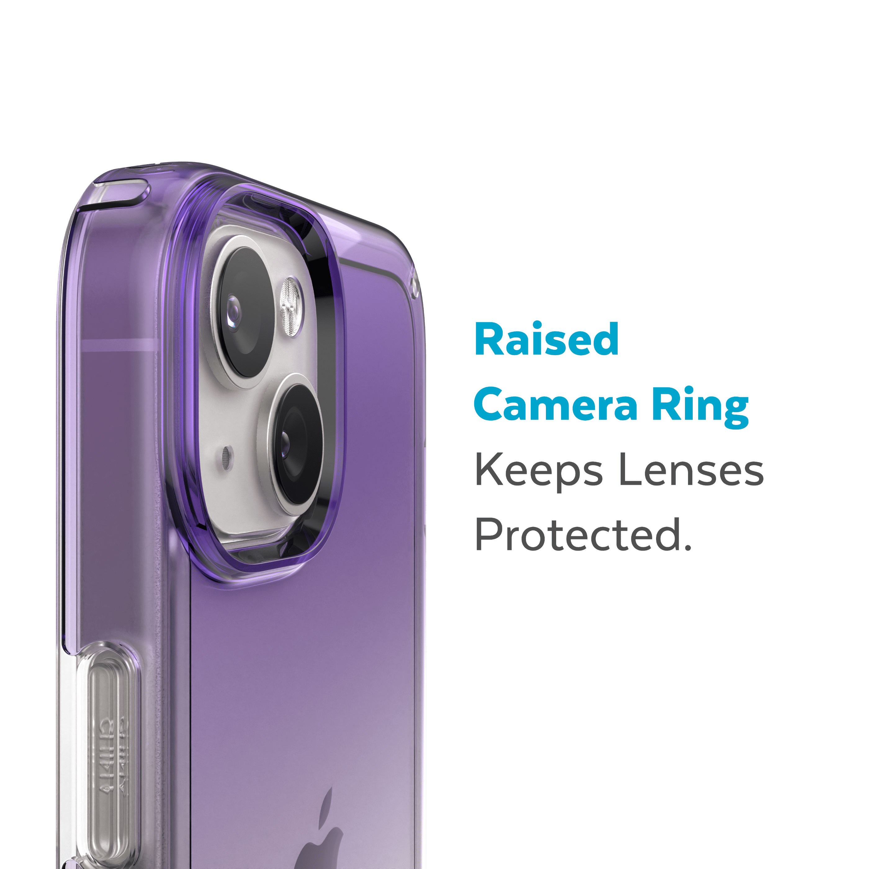 Speck Polycarbonate Anti Scratch Cell Phone Case for iPhone 14 Plus, Amethyst Purple Fade/Clear