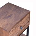 thumbnail image 4 of 22 Inch Bedside Table Nightstand, Mango Wood, Metal, Natural Brown, Black- Saltoro Sherpi, 4 of 5