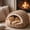 Brown-M, variant on Cozy Pet Villa Bed Removable Washable Cover Warm Soft Cat Dog Nest for Cats Small Dogs Indoor Rest Sleeping All Season Pet Supplies(Brown-L)