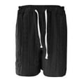 thumbnail image 3 of Rhuody Shorts For Men Straight Fit Slacks Summer Loose Fit Fashionable Jacquard Design Logo Short Pants For T Shirts Trouser Classic Pants 4Xl Black, 3 of 3