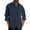 Navy, variant on Men's Linen Cotton Shirt Button Up Solid Soft Lightweight Point Collar Casual Beach Thin Loose Fit Long Sleeve Button Down Shirts Grey X-Large