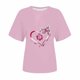 thumbnail image 4 of Tops Cortos para Mujeres, Cuello Redondo Impreso de Manga Corta Top Casual Hecho de Poliéster Cómodo para el Uso Diario de Primavera Verano, Manga Corta Top, 4 of 4