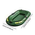 thumbnail image 4 of Portable Inflatable Boat Canoe Inflatable Fishing Kayak Rafting & Fishing Boats Raft With Oars Pump For Adult Outdoor fishing, river and lake exploration, sunbathing, folding kayak for drifting, with, 4 of 10