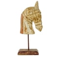thumbnail image 3 of 7" x 18" Brown Mango Wood Handmade Horse Sculpture, by DecMode, 3 of 8
