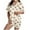 Khaki, variant on Posijego Women's Pajama Sets Short Sleeve Button down Shirts Polka Dot Print Shorts Pj Sets Loungewear