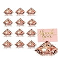 thumbnail image 1 of Paquete de 12 soportes para tarjetas con diamantes, soporte para números de mesa, soportes para tarjetas de mesa de cristal acrílico para decoración para fiesta de boda, 1 of 5