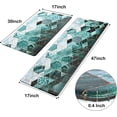 thumbnail image 3 of Teal Marble Kitchen Rugs Sets of 2, Non Slip Washable Kitchen Mats Cushioned Anti Fatigue Modern Comfort Standing Cushioned Kitchen Rugs and Mat Waterproof Abstract 17'''' x 30'''' + 17'''' x 47 '''', 3 of 6