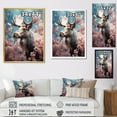 thumbnail image 4 of Designart "A Spring Awakening The Graceful Pink Moose I" Animals Floater Framed Canvas Art Print, 4 of 7