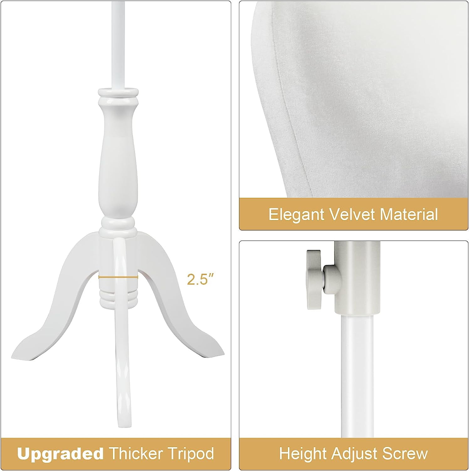 Bonnlo Female Dress Form Pinnable Mannequin Body Torso with Wooden Tripod Base Stand (White, 10-12)