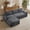 Gray+Coaster, variant on QuzyAor 104" Corduroy Boneless Cloud Couch, Modular Sectional Sofa with Cup Holders, L Shaped Chaise Deep Seat No Assembly for Living Room Apartment, Cream White