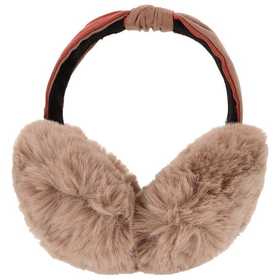 ULTNICE Furry Women Ear Covers 1Set Plush Windproof for Winter Sports
