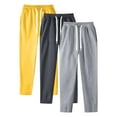thumbnail image 4 of SLdy 3 Pcs Men's Performance Workout Joggers High-Intensity Training Cycling Marathon Sports Athleticwear, Yellow L, 4 of 8