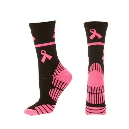 

Breast Cancer Awareness Crew Socks Made in The USA