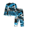 thumbnail image 2 of Disketp Pajamas Set Long Sleeve Sleepwear Womens Button Down Nightwear Pj Sets-Football Time, 2 of 9