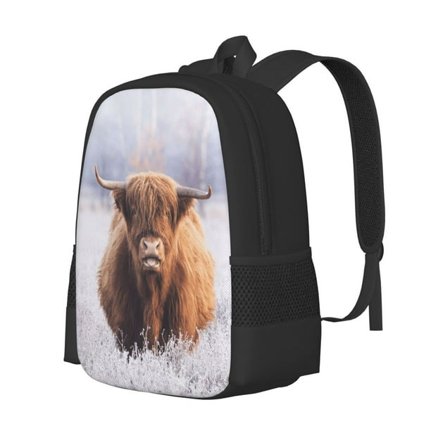 Easygdp Cow Mochila de Gran Capacidad Minimalista Ideal para Escuela, Viajes y Uso Diario