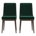 thumbnail image 1 of Ashcroft Grayson Mid-Century Modern Velvet Dining Chair, Green (Set of 2), 1 of 7
