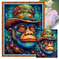 thumbnail image 1 of Hilo Algodón Bordado 11CT Colo Monkey Punto Cruz 40x55cm Rojo, 1 of 9