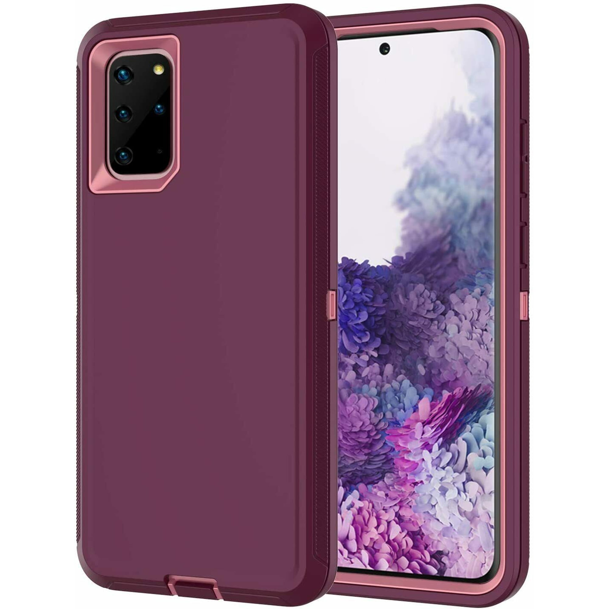 For Samsung Galaxy S20 FE 5G Case Rugged Shockproof Heavy Duty Stand Protective Cover (Purple/Pink)