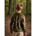 thumbnail image 5 of Mossy Oak Men's Long Sleeve Half-Zip Turkey Hunting Performance Camo Hoodie Pullover, Sizes S-3XL, 5 of 9