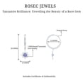 thumbnail image 5 of Rosec Jewels Natural Tanzanite Hoop Drop Earrings - AAA Quality - Sunburst Earrings for Women - Ready to Gift with Jewelry Box, 10K White Gold, 5 of 6