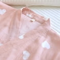 thumbnail image 4 of Puliio Robes For Women Spring Summer Lightweight Open Front Mid Length Kimono Bathrobe Soft Cotton Loungewear Nightgown,Size L, 4 of 7