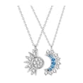 thumbnail image 2 of SmartBy 1 Set Sun And Moon Necklaces Couples Matching Necklaces Rhinestone Sun Moon Pendant Necklaces Gift for Valentine's Day Anniversary, 2 of 6
