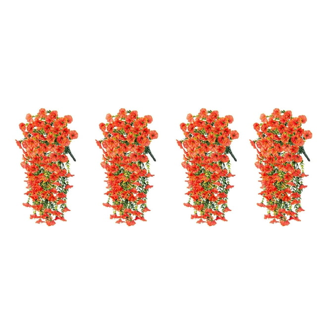 Fiudx Decoración de Rosas Artificiales, Impresionante Cesta Colgante de Flores Artificiales, Decoración de Pared Versátil para Cualquier Espacio, Fácil Instalación con Varilla de 75 Cm, Mejora El Bal