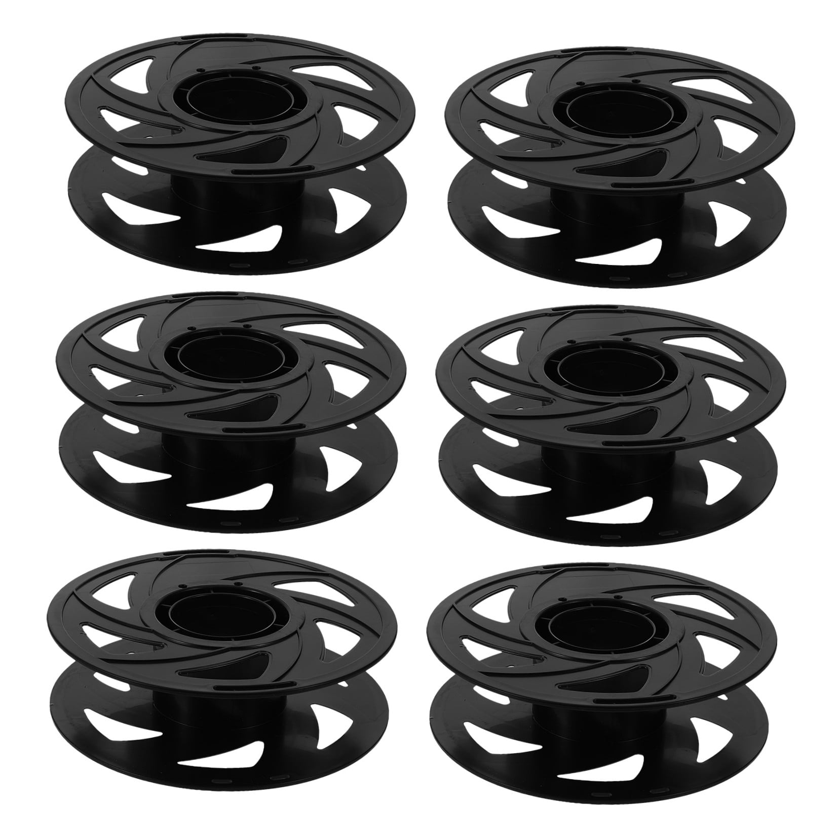 LOLIPPYY 6-Pack Reusable Black Plastic Filament Spool Holder Rack for 3D Printers Compatible with Most Models