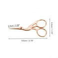 thumbnail image 2 of Unique Bargains 1 Pc Women Little Crane Scissors Grooming Scissors For Beauty Parlor Stainless Steel Rose Gold Tone, 2 of 4