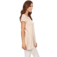 thumbnail image 3 of Women's Casual Solid Color Blouse Tunic Top Shirt, 3 of 4