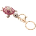 thumbnail image 3 of 1 llavero de tortuga con diamantes de colores y colgante de tortuga con espejo., 3 of 5