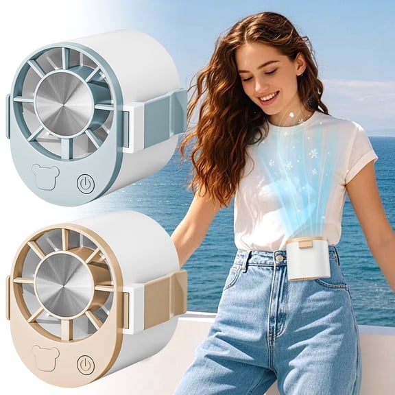 Waist Clip Personal Fan, Portable Lightweight Waist Belt Clip Mini Fan, Quiet Wearable Body Cooler Fan, Hands Free AC Unit for Shirt Pants Outdoor Work and Travel