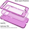 thumbnail image 3 of FYBTO Case for iPhone 8 Plus Case, for iPhone 7 Plus Case 5.5 inch, Crystal Clear 3 in 1 Heavy Duty Defender Shockproof Full-Body Protective Case Hard PC Shell & Soft TPU Bumper Cover - Clear, 3 of 5