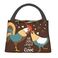 thumbnail image 2 of Vsdgher Rooster And Chicken Print Insulated Reusable Bags with Sturdy Zipper and Handles, Foldable Totes for Hot or Cold Food Bring or Delivery, 2 of 8