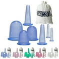 thumbnail image 2 of 7 unids/set tarro de silicona ventosas de vacío para masaje ventosas anticelulíticas masaje para aliviar los dolores faciales y corporales, 2 of 3