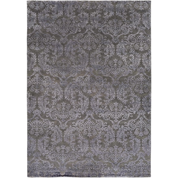 Hauteloom Kechi Wool Living Room, Bedroom Area Rug - Transitional - Black - 4' x 6'