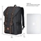thumbnail image 2 of Mochila de viaje escolar KAUKKO para universidad flexible con portátil para 15", 22L (Oxford/Negro) KAUKKO K1023-black, 2 of 5